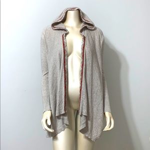 Eddie Bauer hooded open front cardigan